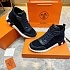 Кроссовки с мехом Hermes Bouncing high-top - Navy