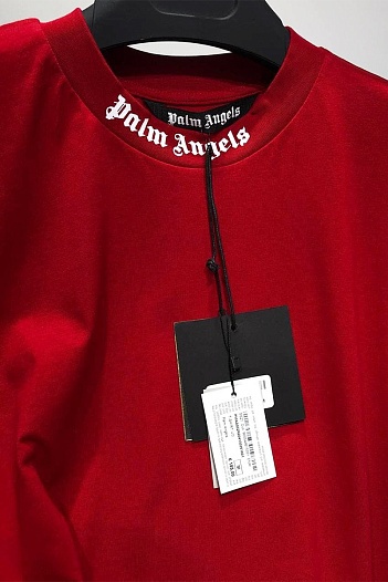 Красная оверсайз футболка Palm Angels   