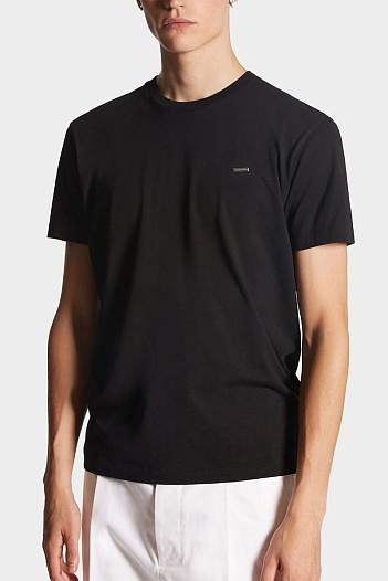 Футболка чёрного цвета Dsquared2 metallic logo   