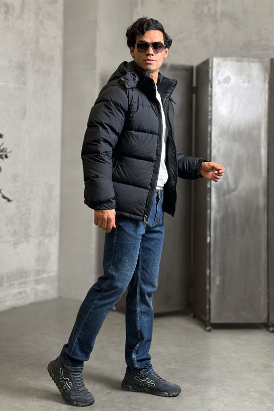 Мужской чёрный пуховик Роlо Ralрh Lаurеn pony-embroidered