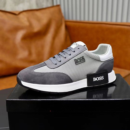 Мужские кроссовки Hugo Boss logo-plaque - Grey