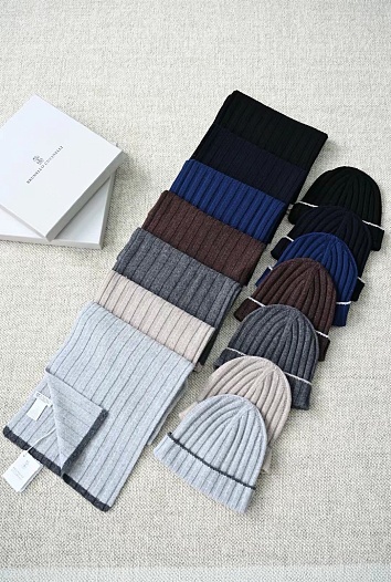 Кашемировый шарф Вrunеllо Сuсinеlli premium - Purplish Blue   