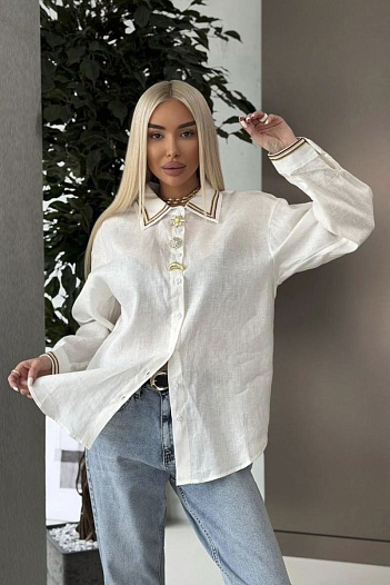 Женская белая рубашка Valentino premium   