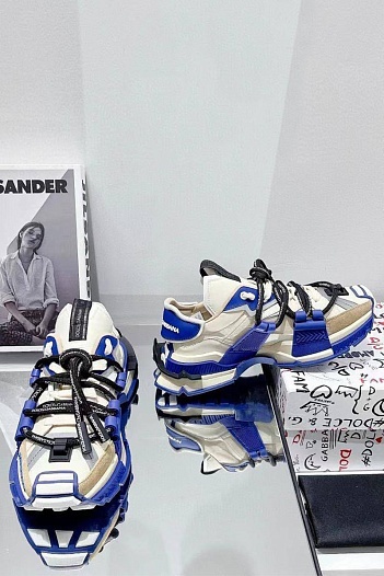 Комбинированные кроссовки Dolce & Gabbana Space - Beige / Blue   