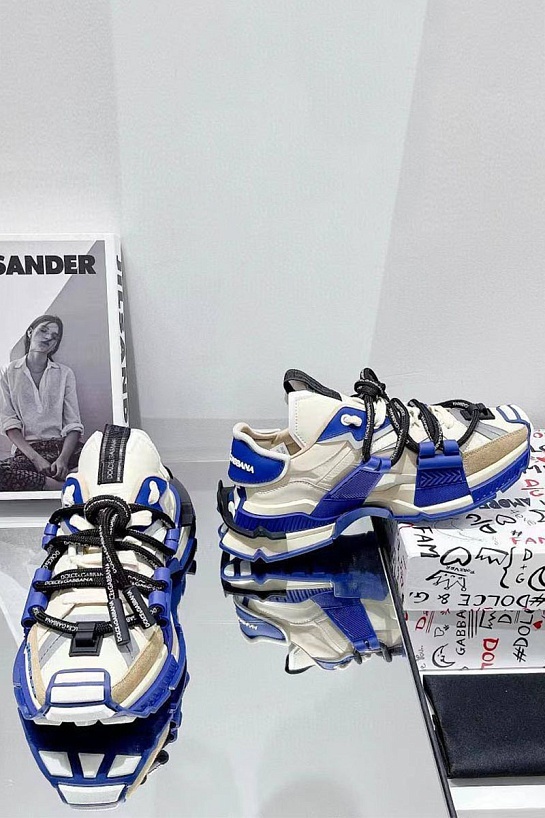 Комбинированные кроссовки Dolce & Gabbana Space - Beige / Blue