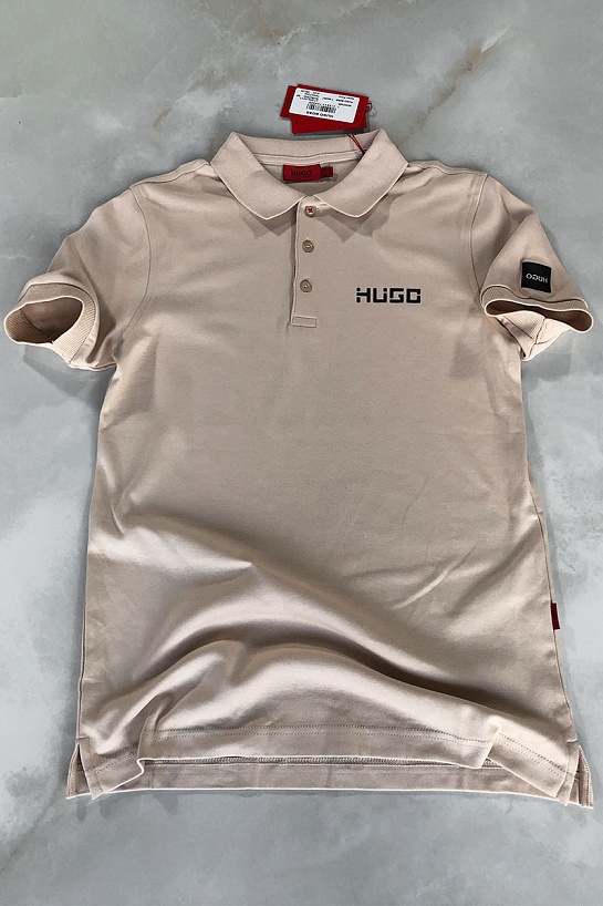 Мужское бежевое поло Hugo Boss