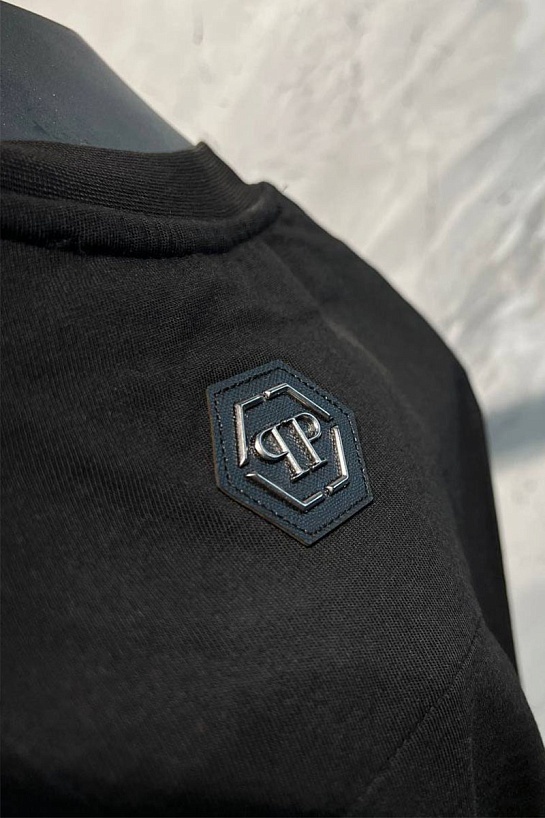 Мужская чёрная футболка Philipp Plein SS Love