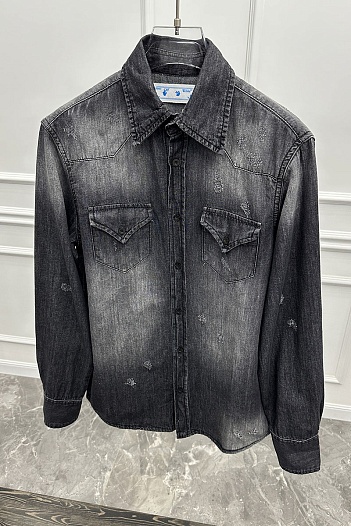 Джинсовая рубашка Off-White Arrows - Black   