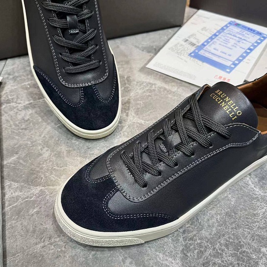 Мужские комбинированные кроссовки Brunello Cucinelli