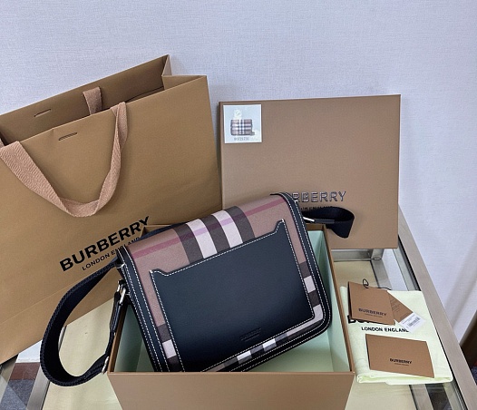 Кожаная сумка Burberry Alfred Premium 25.5x21.5x6.5 см   