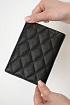 Кожаная обложка на паспорт Chanel quilted 14.5x10 см