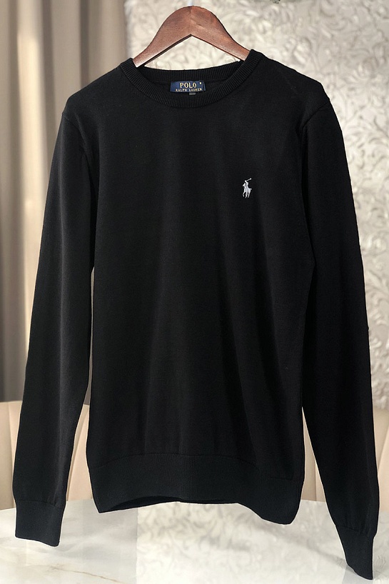 Мужской чёрный джемпер Роlо Ralрh Lаurеn logo-embroidered