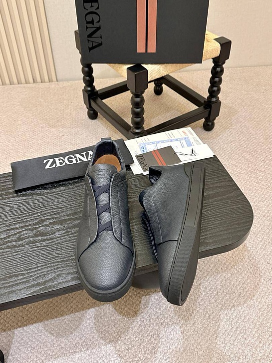 Мужские кроссовки Ermenegildo Zegna Triple Stitch - Navy