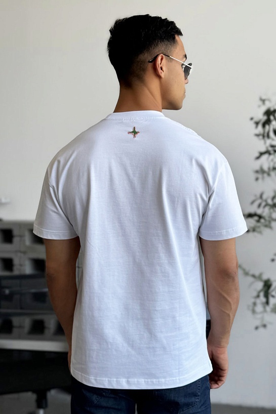 Мужская белая футболка Dior x Lewis Hamilton