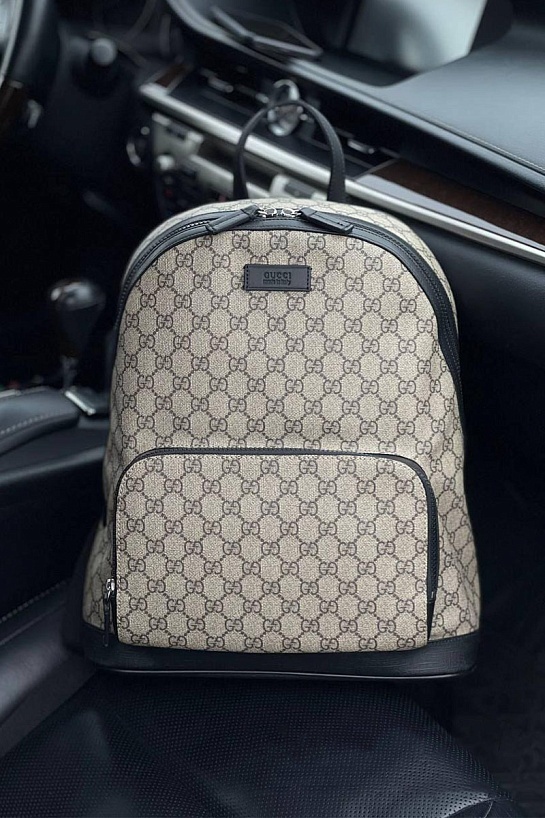 Кожаный рюкзак Gucci GG Supreme 31.5x41x14.5 см