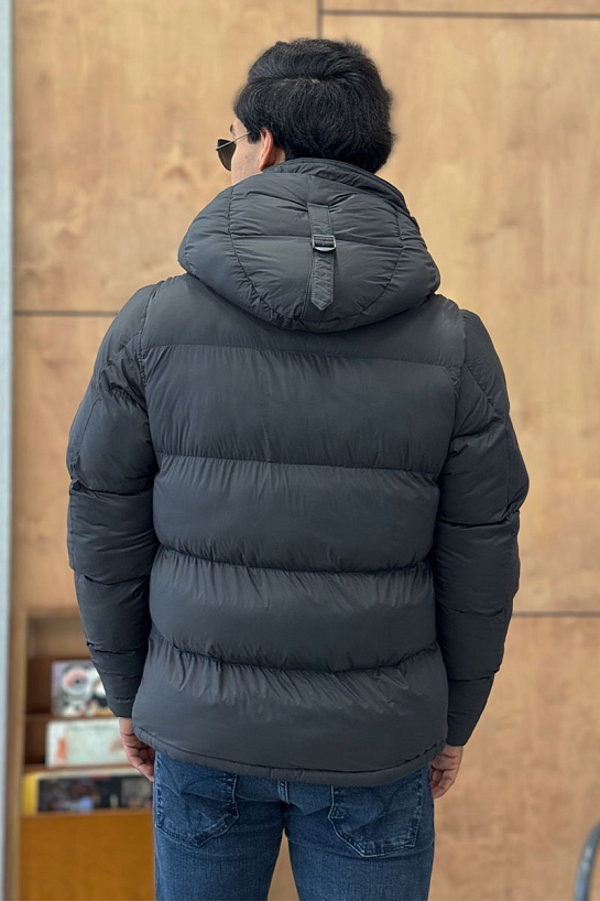 Серая куртка со съёмными рукавами Burberry Lockwell logo-patch