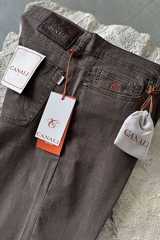 Мужские джинсы Canali regular fit - Brown