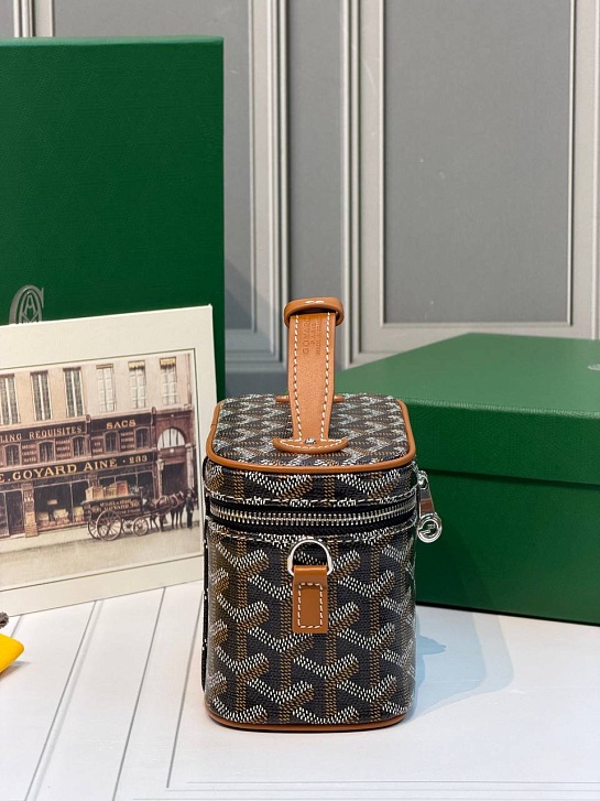 Кожаная сумка Goyard Muse Mini Vanity ​premium 16,5x10,5x8 см