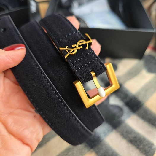 Замшевый ремень Yves Saint Laurent   