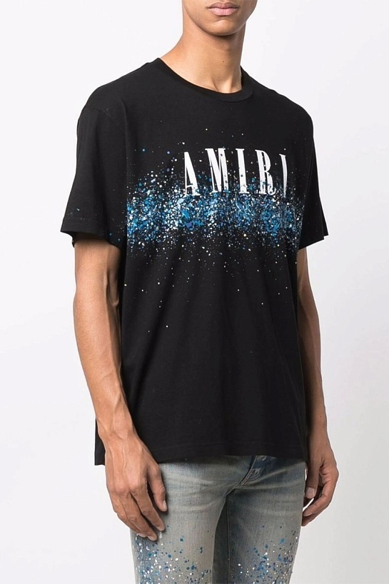 Оверсайз футболка Amiri "Paint Splatter" - Black