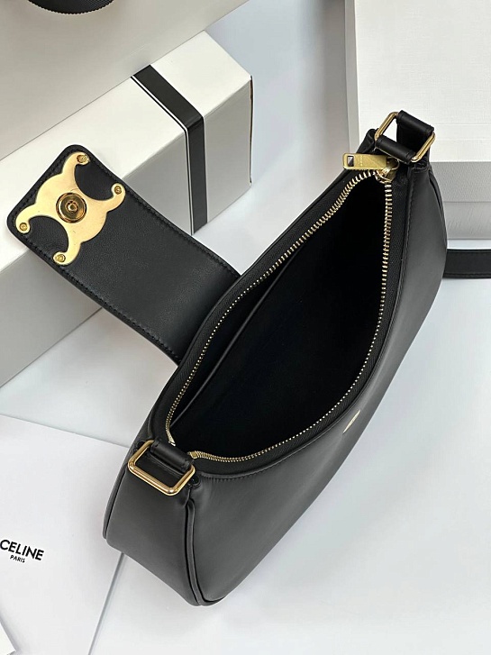 Женская сумка Celine Ava Tromphe Premium 24.5x17x9 см - Black