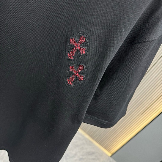 Чёрная оверсайз футболка Chrome Hearts Premium