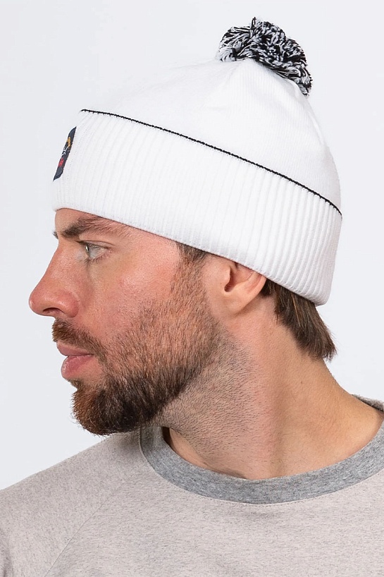 Шапка на флисе Paul & Shark logo-badge - White