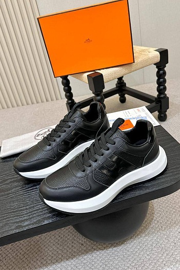 Мужские кожаные кроссовки Hermes   