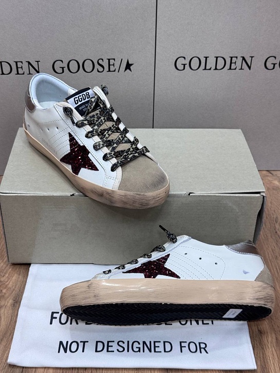 Женские кожаные кроссовки Golden Goose Ball Star premium