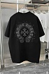 Чёрная оверсайз футболка Chrome Hearts Premium