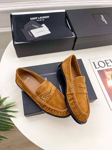 Женские замшевые лоферы Yves Saint Laurent premium   