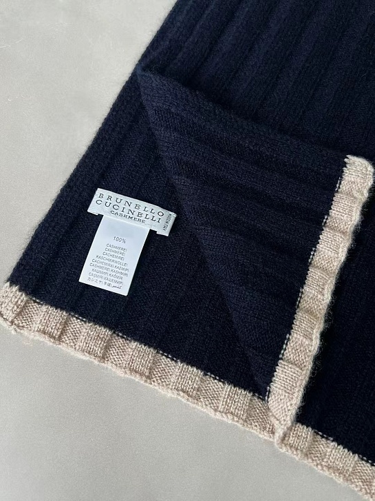 Кашемировый шарф Brunello Cucinelli Premium - Navy