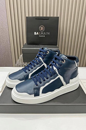Кожаные кроссовки Balmain Paris High-Top   