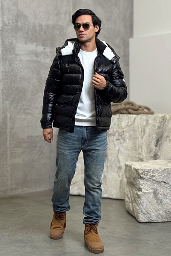 Мужская черная куртка Moncler Gombei   