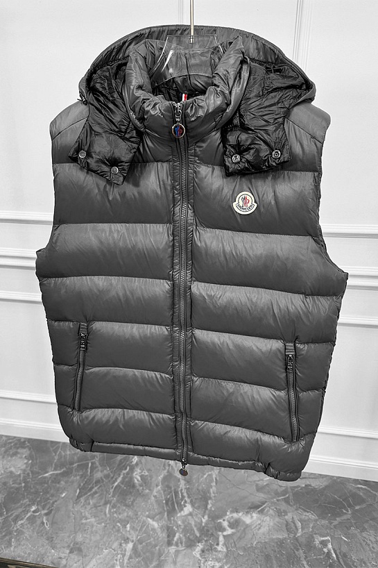 Мужской жилет Moncler logo-patch - Grey
