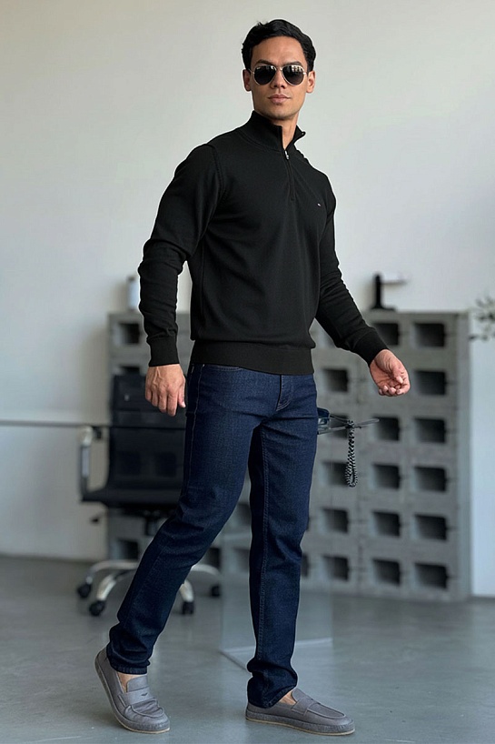 Кофта чёрного цвета Tommy Hilfiger quarter-zip