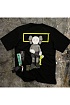 Чёрная оверсайз футболка Off-White x Kaws
