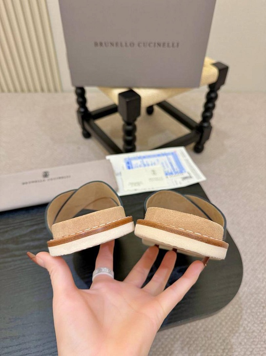 Кожаные шлёпанцы Brunello Cucinelli Crossover