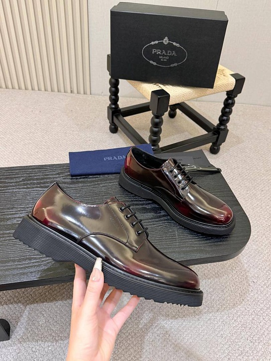 Лакированные ботинки Prada premium - Brown