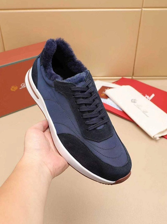 Кроссовки с мехом Loro Piana Week End Walk Evo