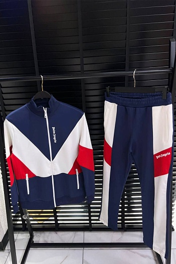 Кофта на молнии Palm Angels colorblock track   
