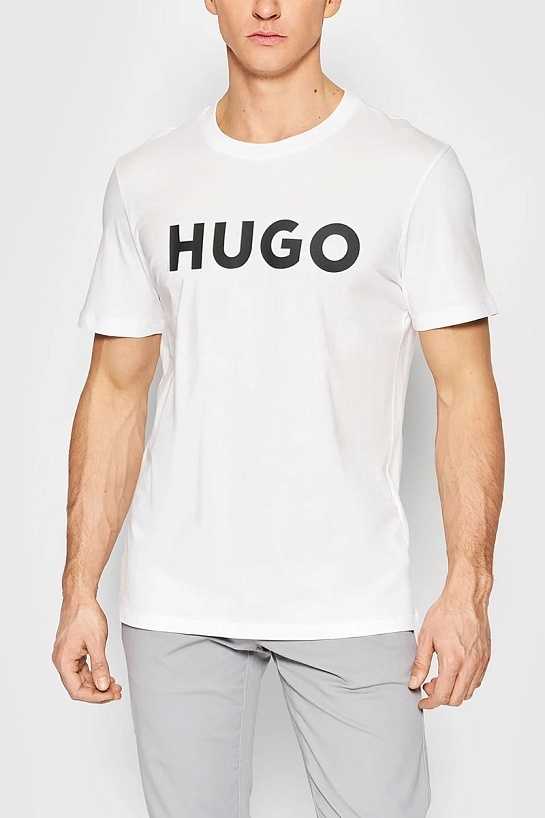 Мужская футболка Hugo Boss белого цвета