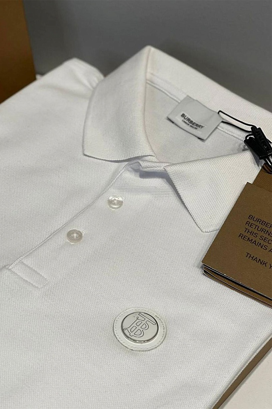 Классическое мужское поло Burberry TB - White