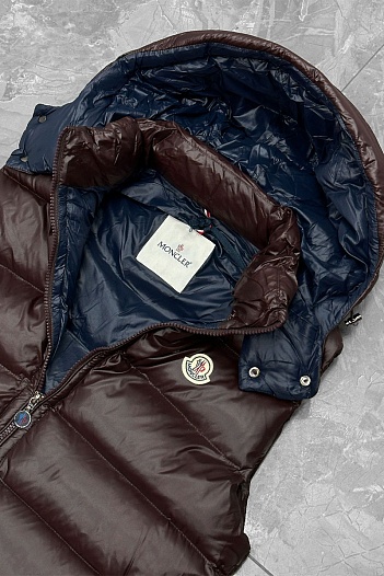 Мужской жилет Moncler logo-patch - Brown   