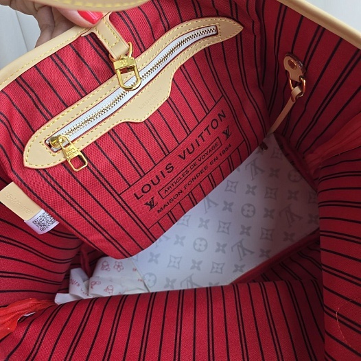 Кожаная сумка Louis Vuitton x Takashi Murakami Cherry Neverfull MM 32x28 см   