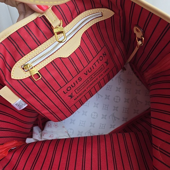 Кожаная сумка Louis Vuitton x Takashi Murakami Cherry Neverfull MM 32x28 см