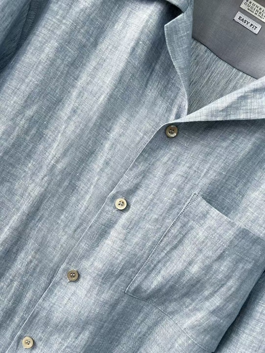 Льняная рубашка Brunello Cucinelli Premium - Blue
