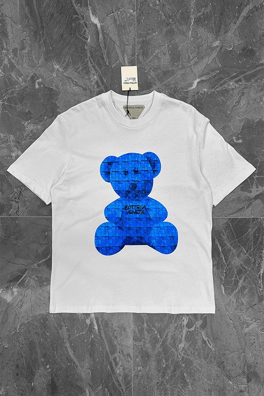 Белая оверсайз футболка Bottega Veneta Bear print