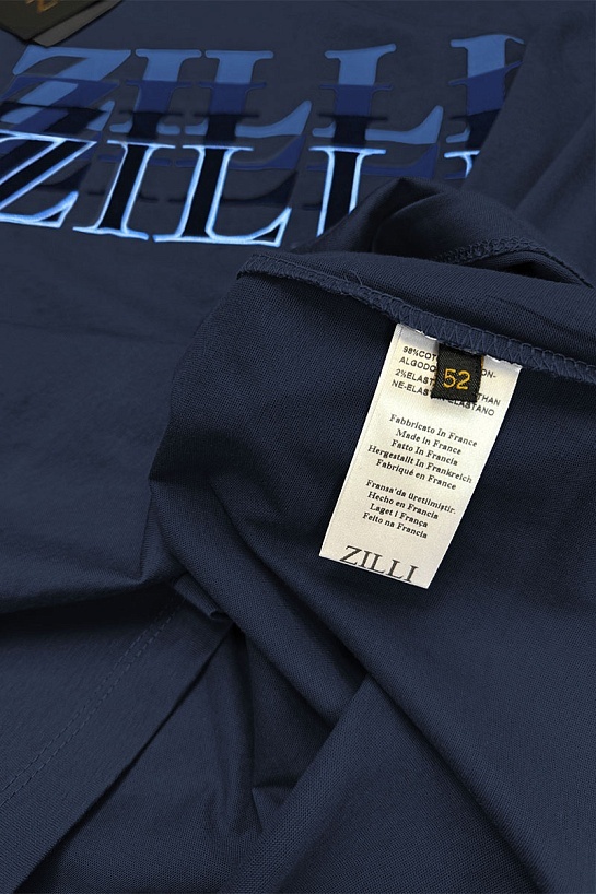 Мужская футболка Zilli тёмно-синего цвета