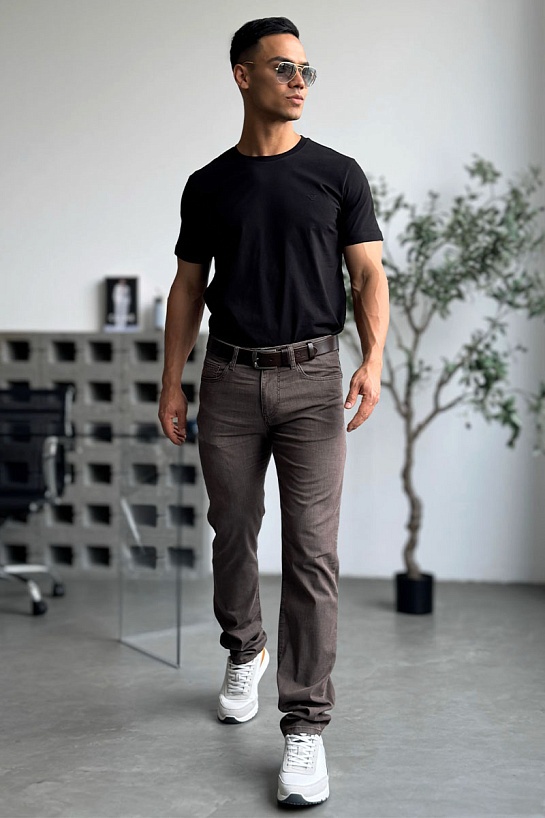 Мужские джинсы Canali regular fit - Brown
